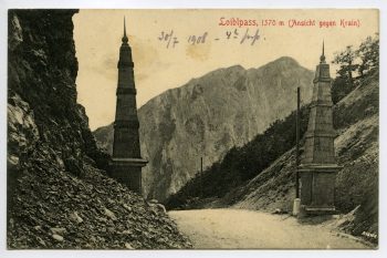 Razglednica iz leta 1908 (Ljubelj)